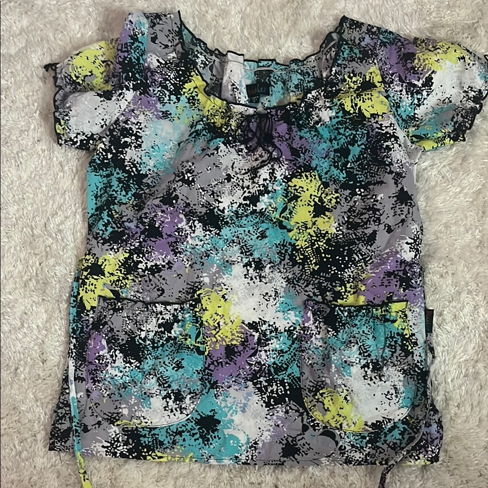 Colorful Abstract Print Top